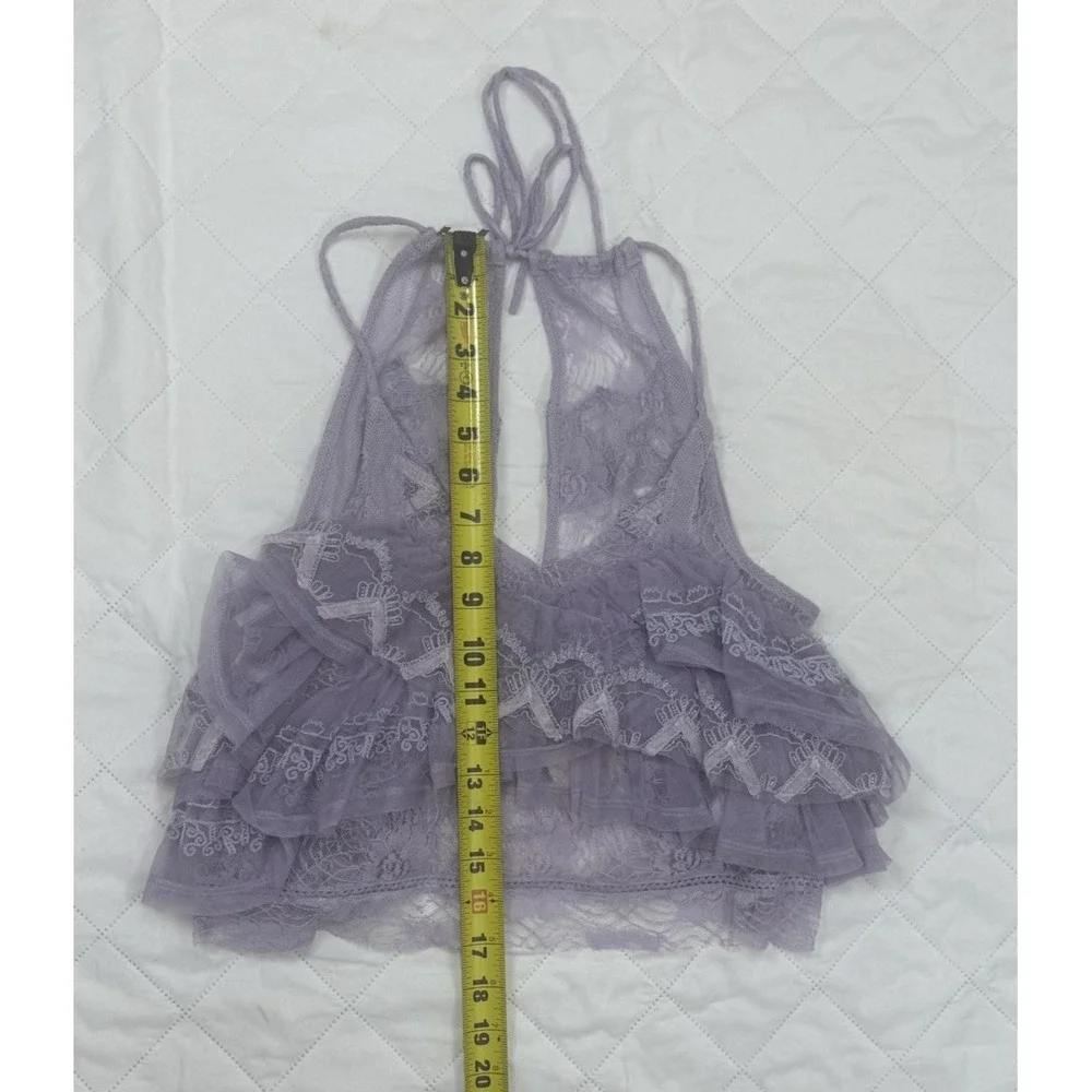 NWT Free People In The Clouds Lace Ruffles Lace Fairy Tank Top XS